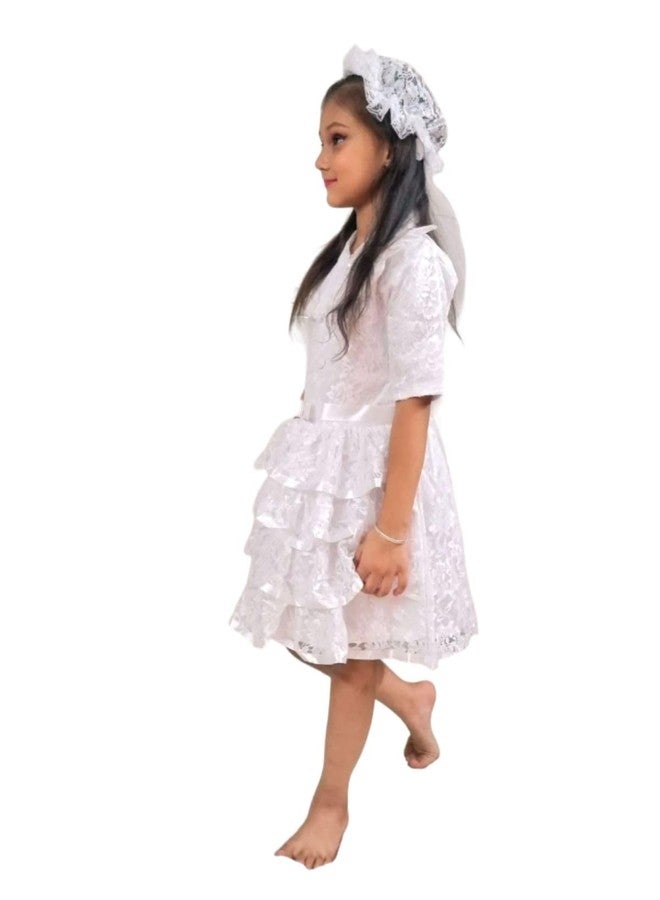 BookMyCostume Christian Bride Girls and Kids Adults Fancy Dress Costume 7-8 years - Image 2